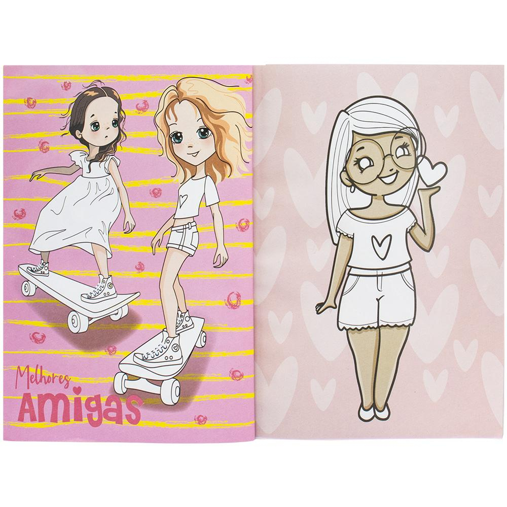 Viva as Cores! Livro de Colorir: Amigas, Moda e Diversão