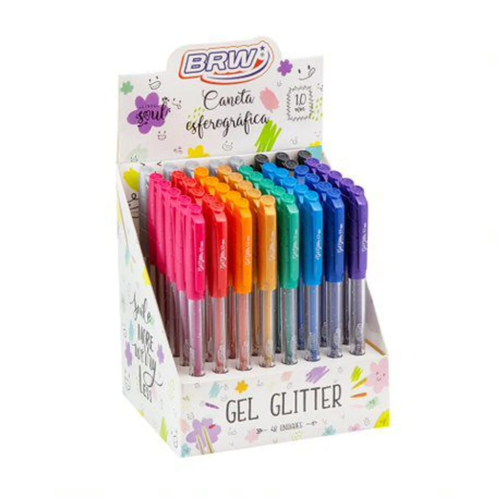 CANETA GEL GLITTER 1.0MM