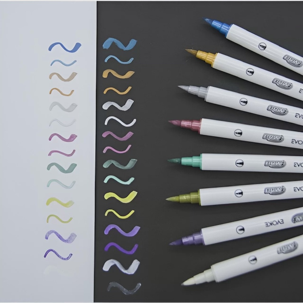 MARCADOR ARTÍSTICO DUAL BRUSH EVOKE METALIZADO - 08UN