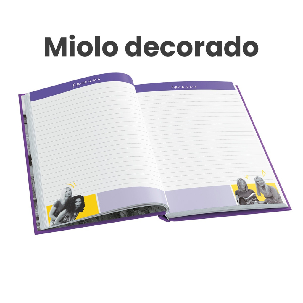 CADERNO COLEGIAL COSTURADO 160F - FRIENDS