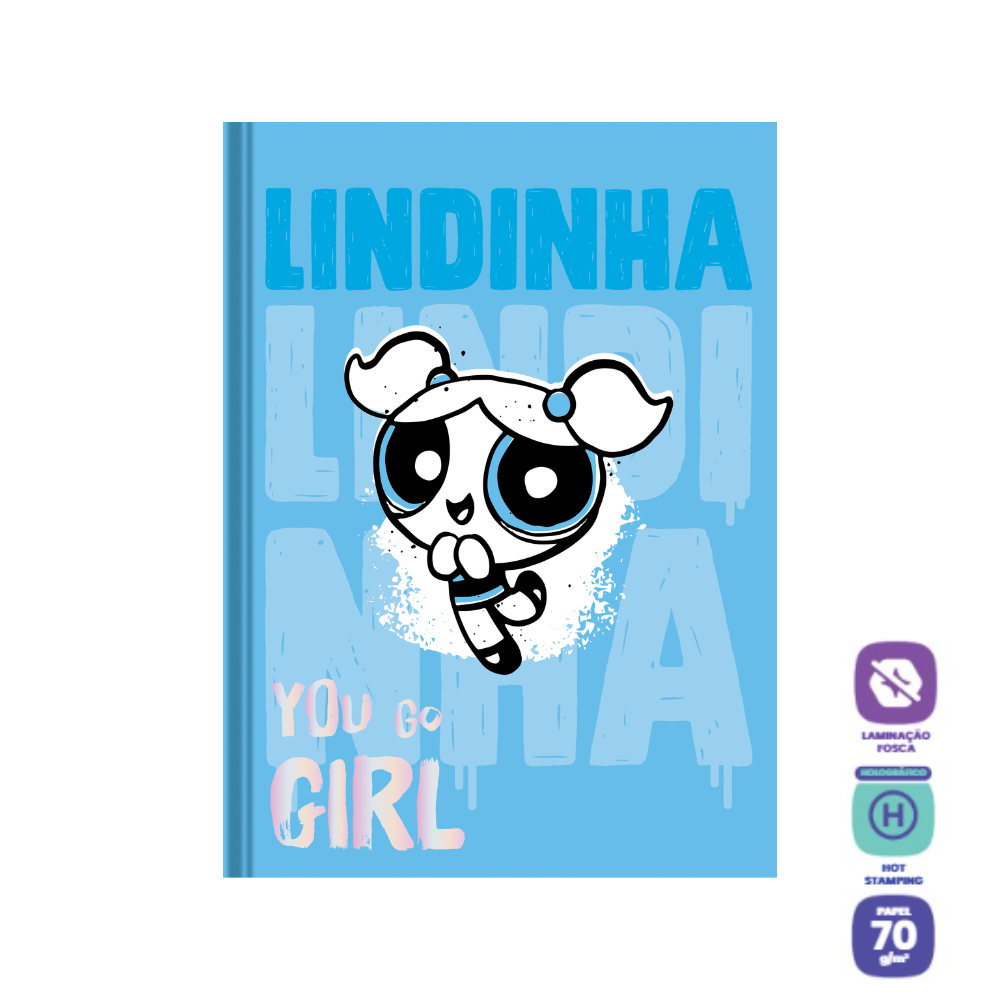 CADERNO COLEGIAL COSTURADO 160F - MENINAS SUPER PODEROSAS