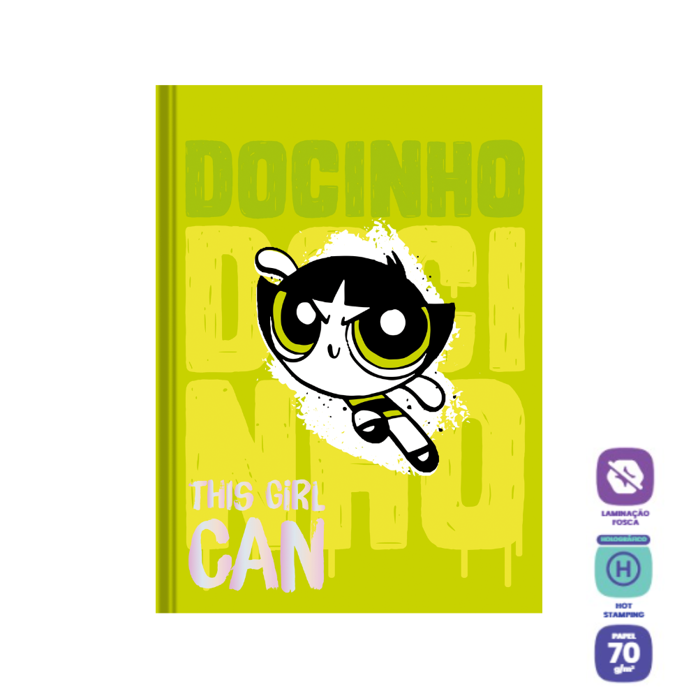 CADERNO COLEGIAL COSTURADO 160F - MENINAS SUPER PODEROSAS