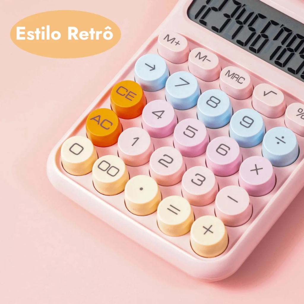 Calculadora de Mesa Vintage 12 Dígitos