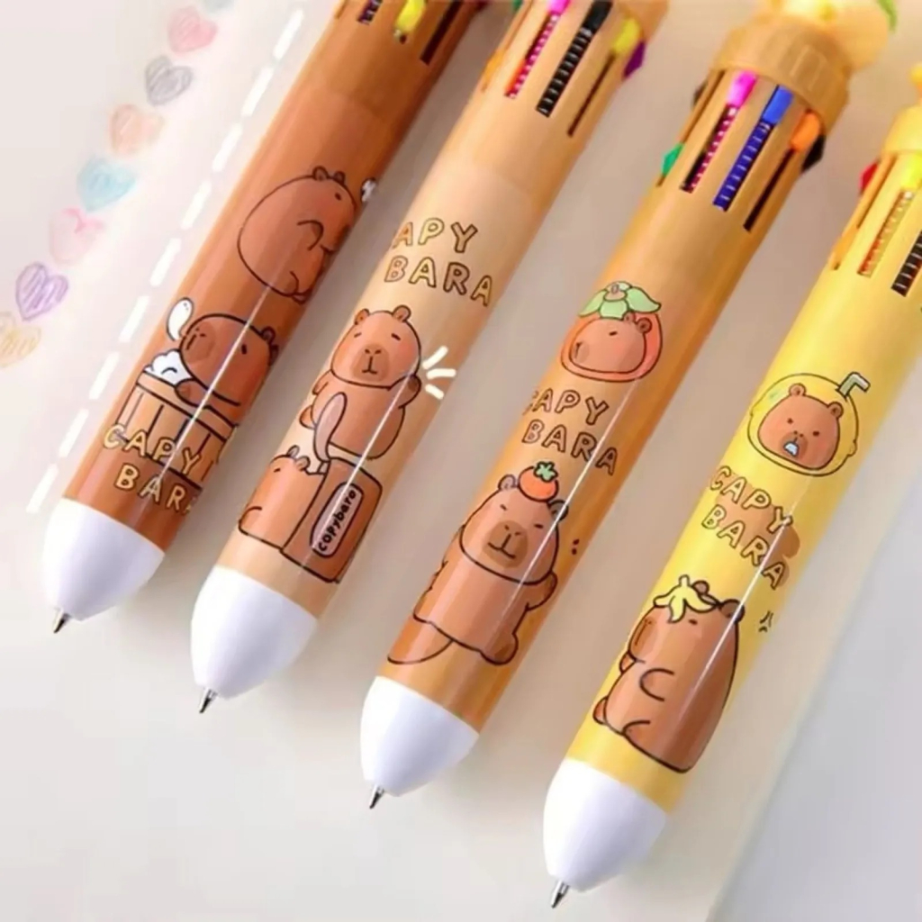 Caneta 10 Cores Capivara