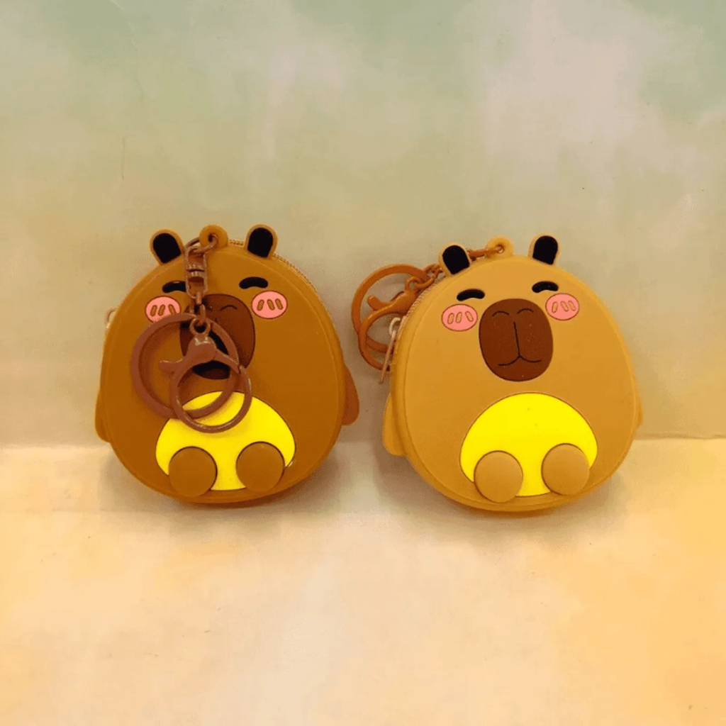 Chaveiro Bolsinha de Silicone Capivara - Porta Moedas