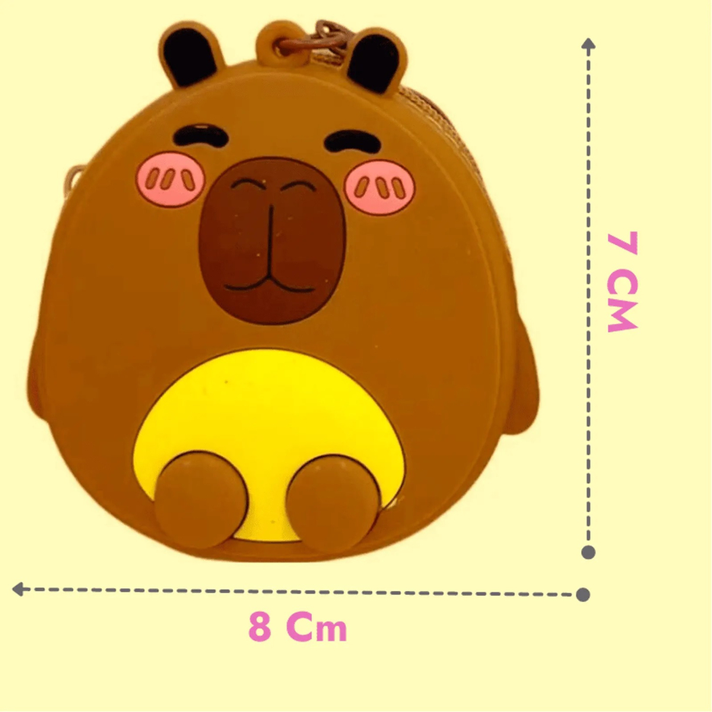 Chaveiro Bolsinha de Silicone Capivara - Porta Moedas