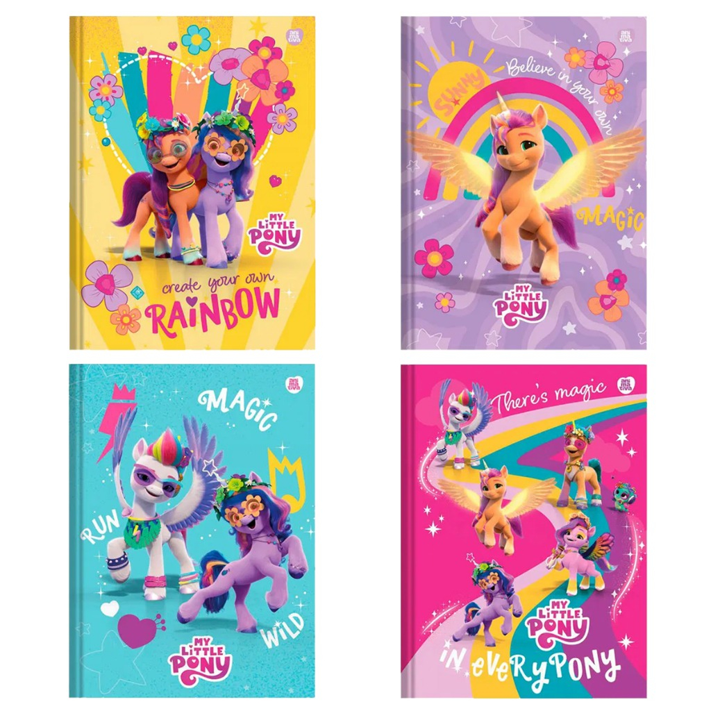 CADERNO BROCHURA 1/4 80F - MY LITTLE PONY
