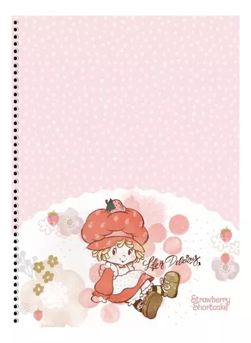 CADERNO COM AROMA COLEGIAL ESPIRAL 1 MATÉRIA 80F - MORANGUINHO