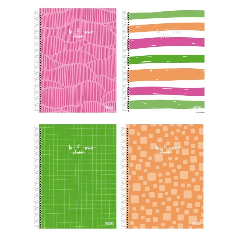 CADERNO COLEGIAL 5 MATÉRIAS 80F - BE MINE