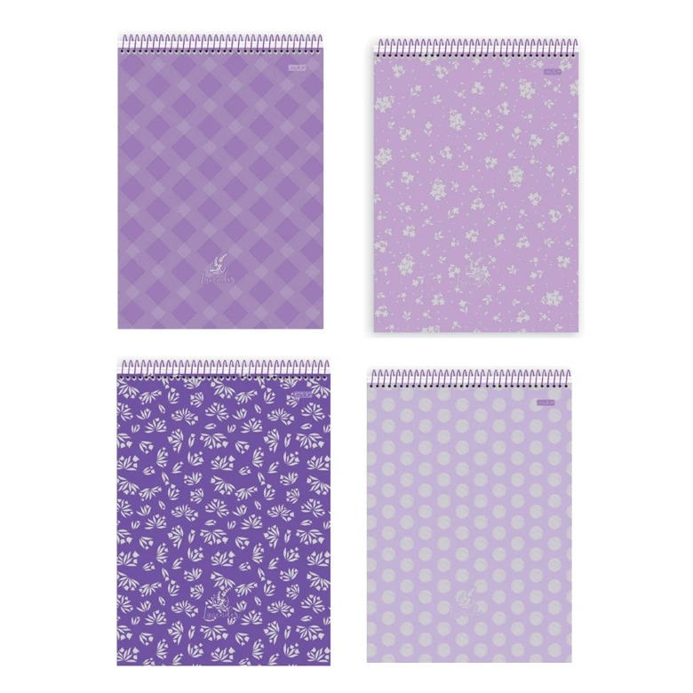 CADERNO ESPIRAL PARA CANHOTO - LAVENDER 1/4