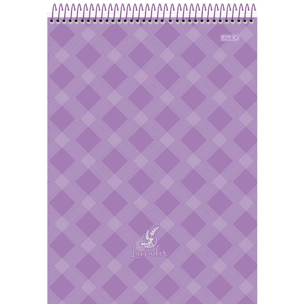 CADERNO ESPIRAL PARA CANHOTO - LAVENDER 1/4