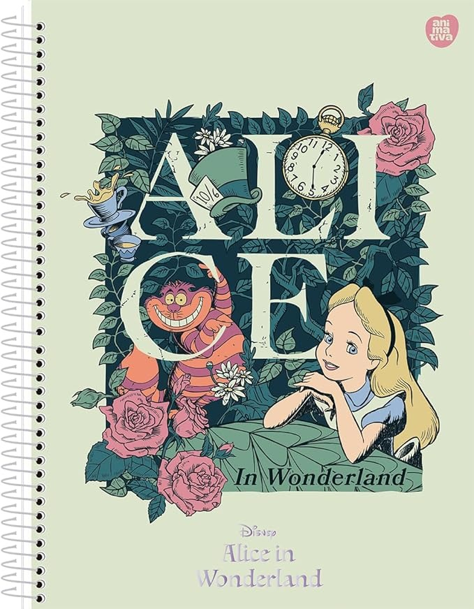 CADERNO UNIVERSITÁRIO 10M 160F - ALICE NO PAÍS DAS MARAVILHAS