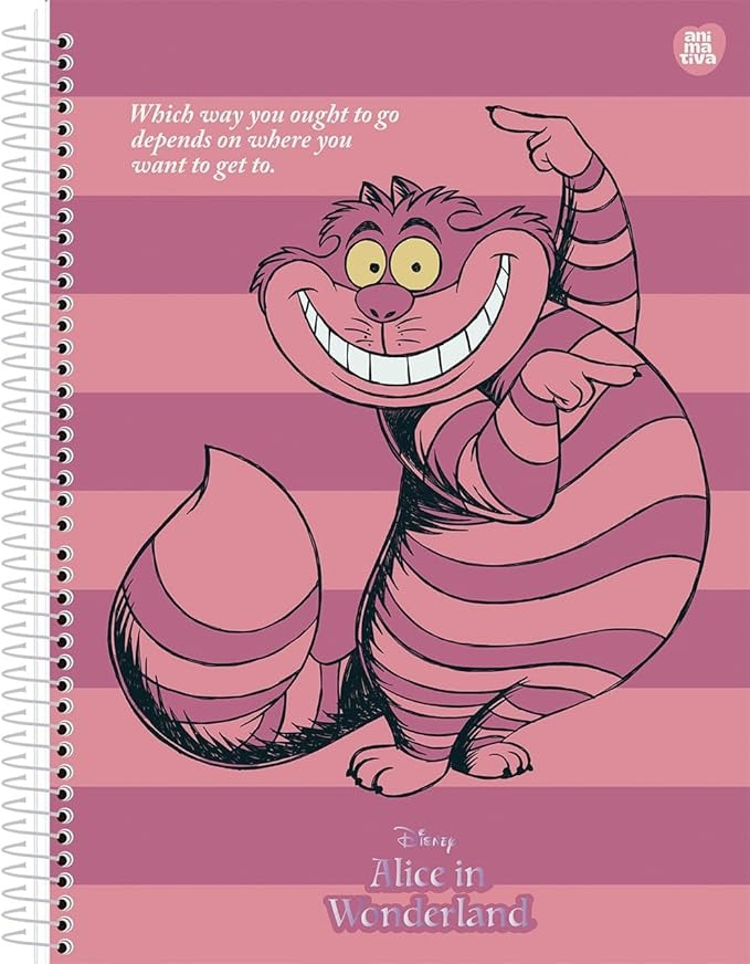 CADERNO UNIVERSITÁRIO 10M 160F - ALICE NO PAÍS DAS MARAVILHAS