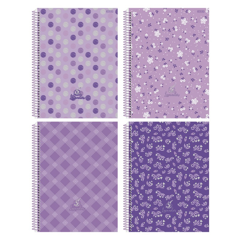 CADERNO UNIVERSITÁRIO 10M 160F - LAVENDER