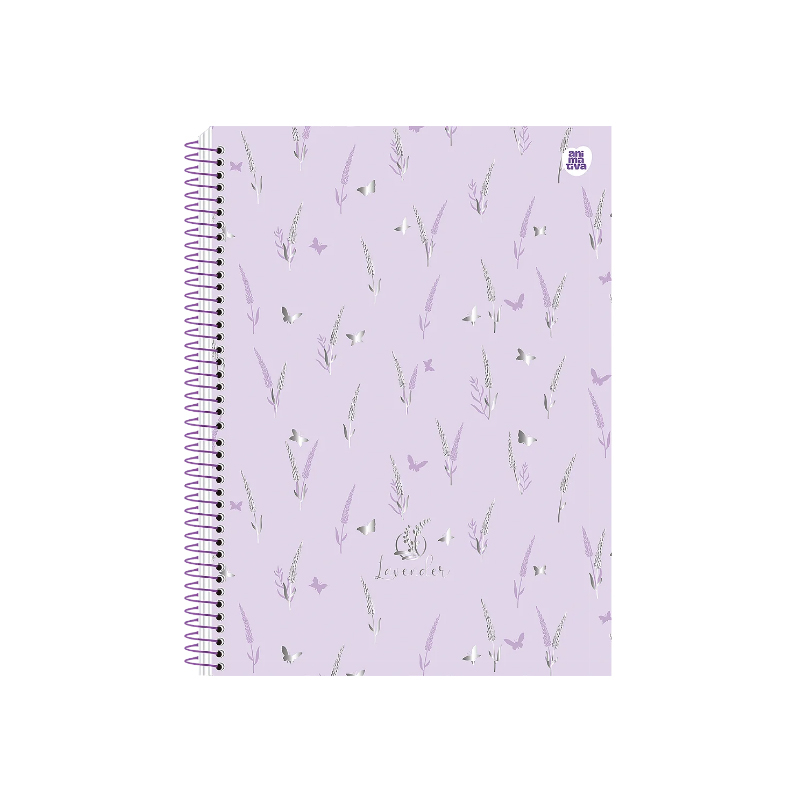 CADERNO UNIVERSITÁRIO 1M 80F - LAVENDER