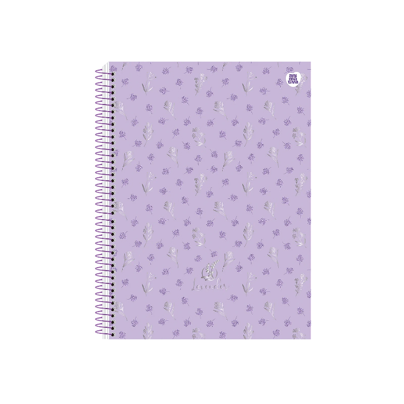 CADERNO UNIVERSITÁRIO 1M 80F - LAVENDER