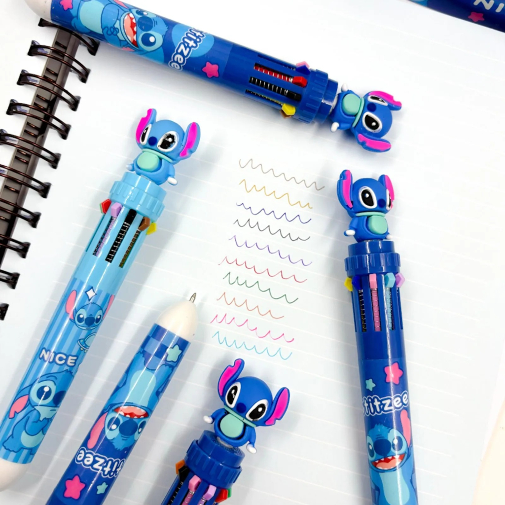 Caneta 10 Cores - Stitch