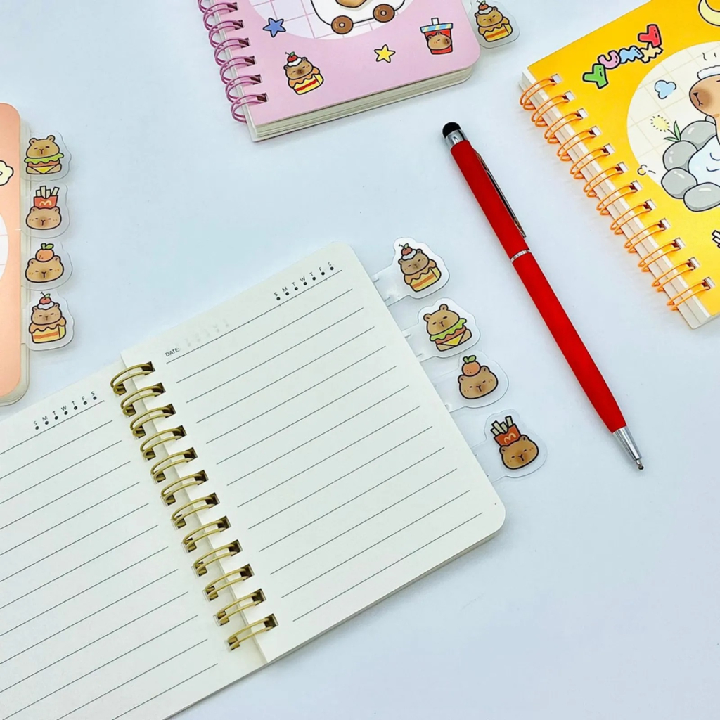 Mini Caderno com Divisórias Capivara