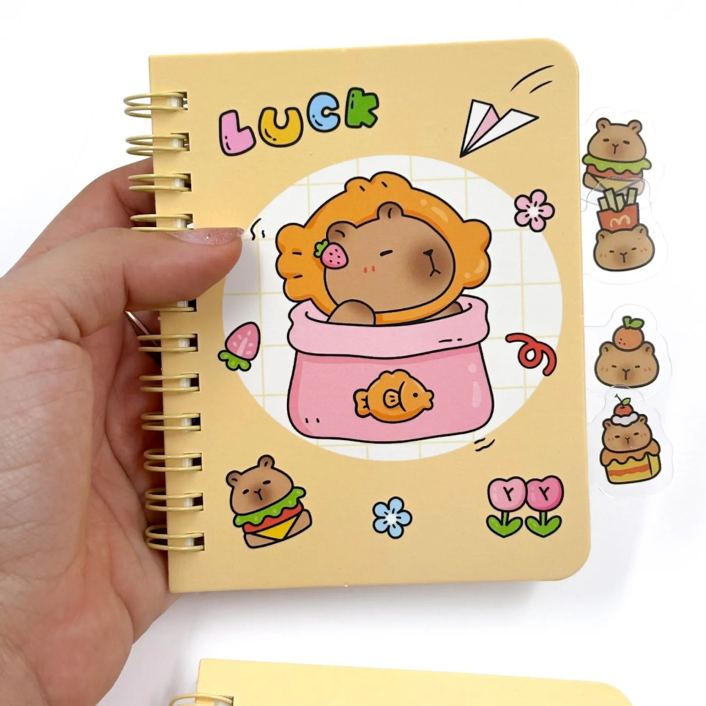 Mini Caderno com Divisórias Capivara