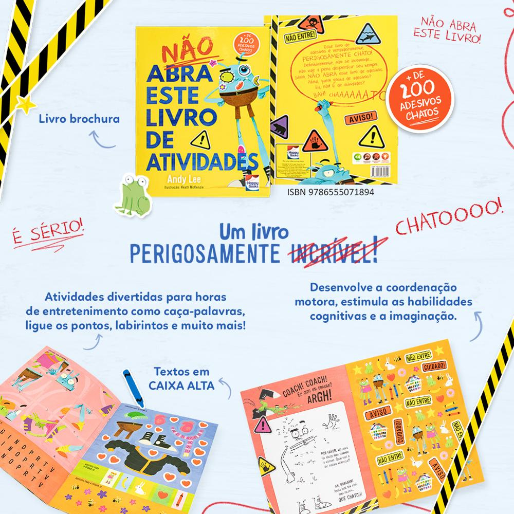 Não abra este Livro de Atividades com Adesivos