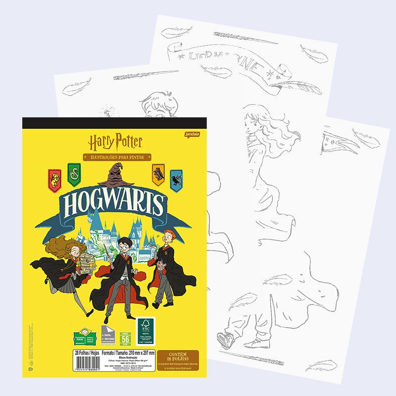 FOLHAS ILUSTRAÇÃO 180G A4 FLEX 28FLS - HARRY POTTER