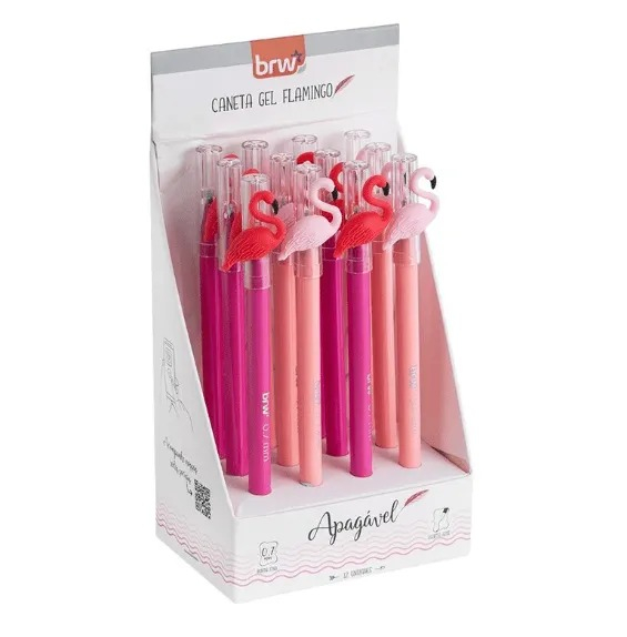 CANETA ESFEROGRÁFICA GEL APAGÁVEL 0.7MM - FLAMINGO