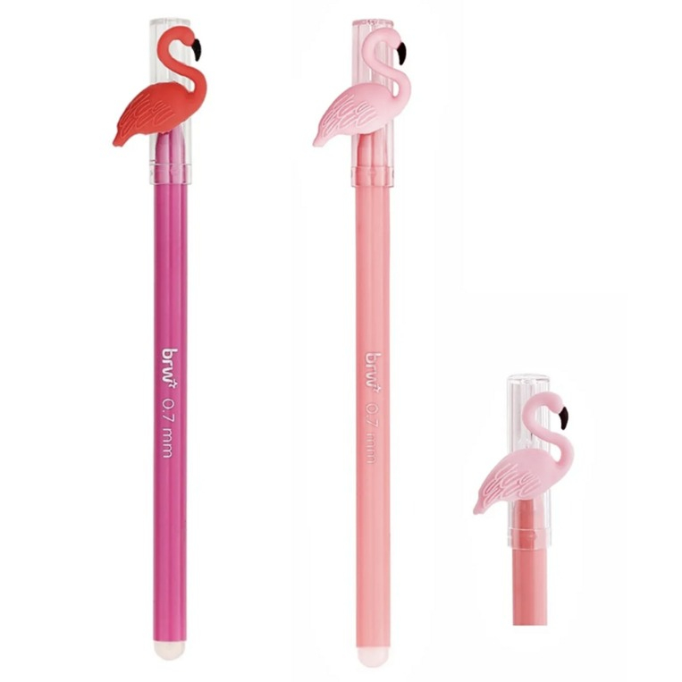 CANETA ESFEROGRÁFICA GEL APAGÁVEL 0.7MM - FLAMINGO