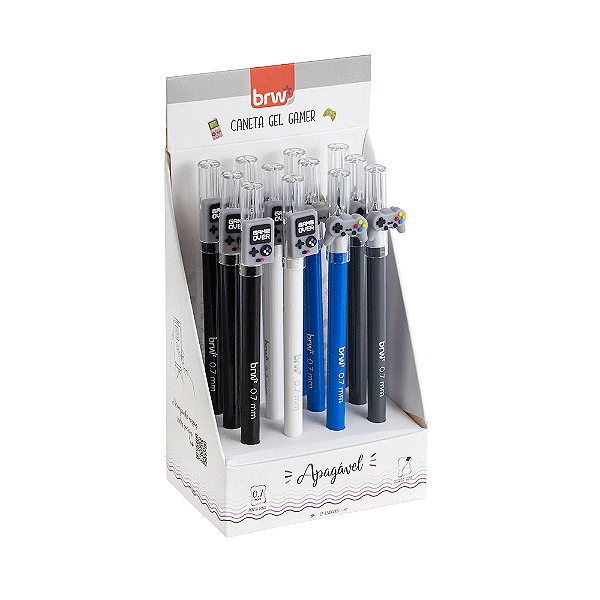 CANETA ESFEROGRÁFICA GEL APAGÁVEL 0.7MM - GAMER