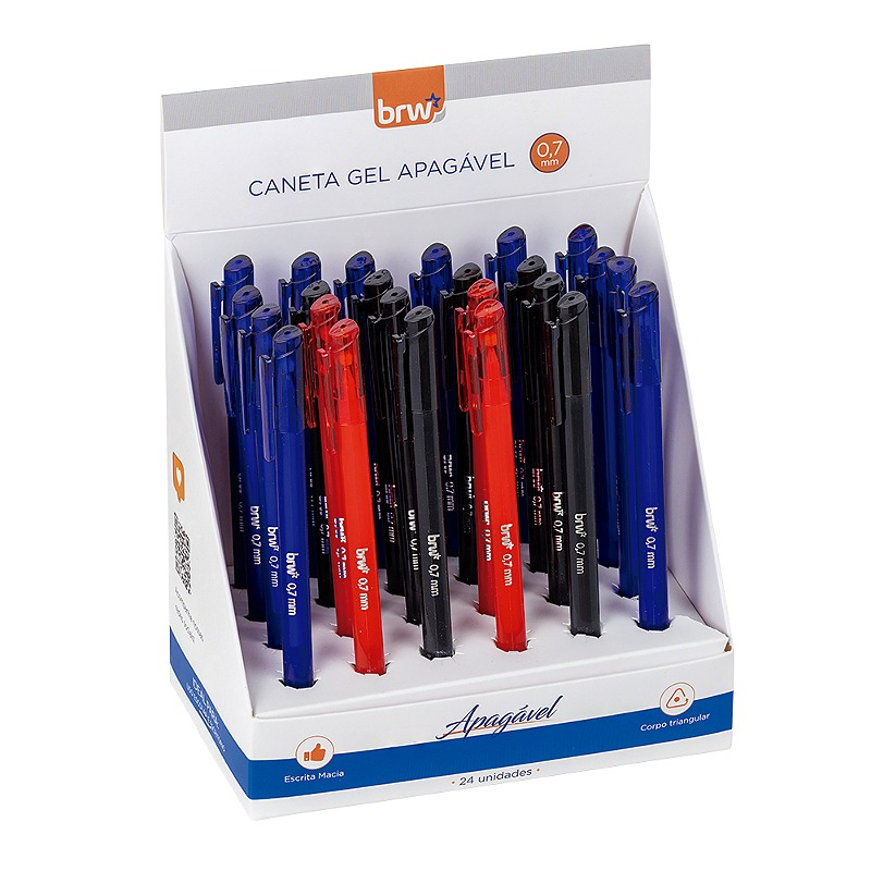 CANETA ESFEROGRÁFICA GEL APAGÁVEL 0.7MM - BASIC