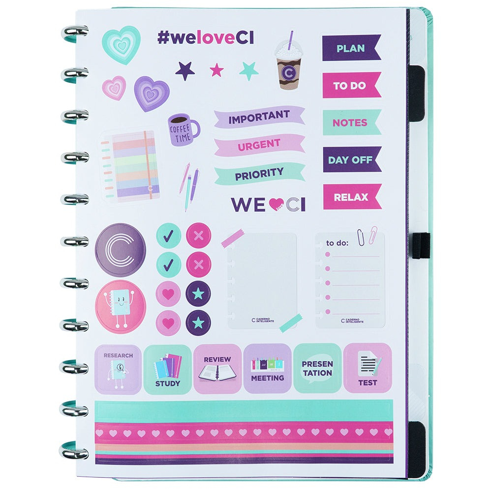 CADERNO INTELIGENTE SILVER LOVE - GRANDE
