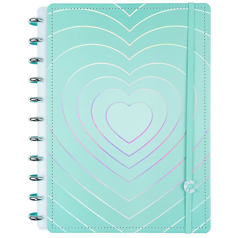 CADERNO INTELIGENTE TURQUOISE LOVE - MEDIO