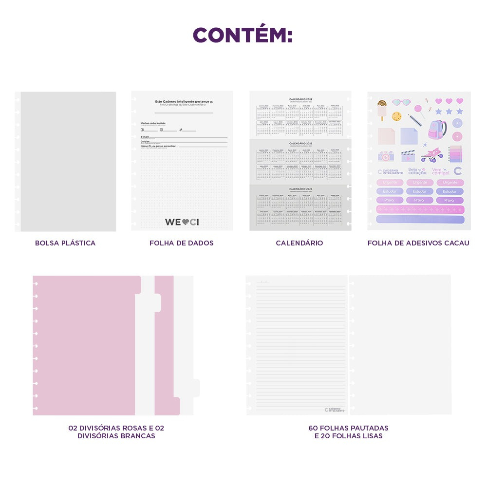 CADERNO INTELIGENTE UNIQUE BY CACAU - MEDIO