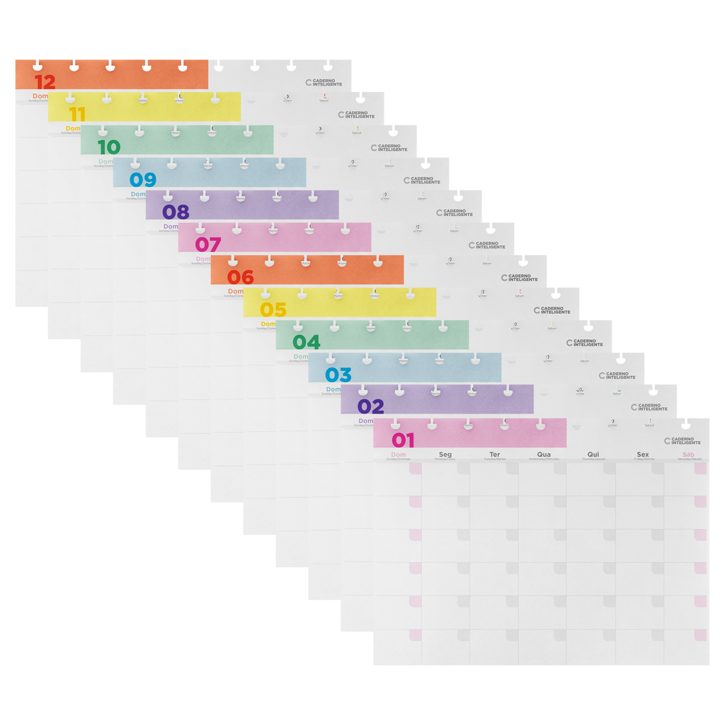 Refil Planner de Mesa Caderno Inteligente