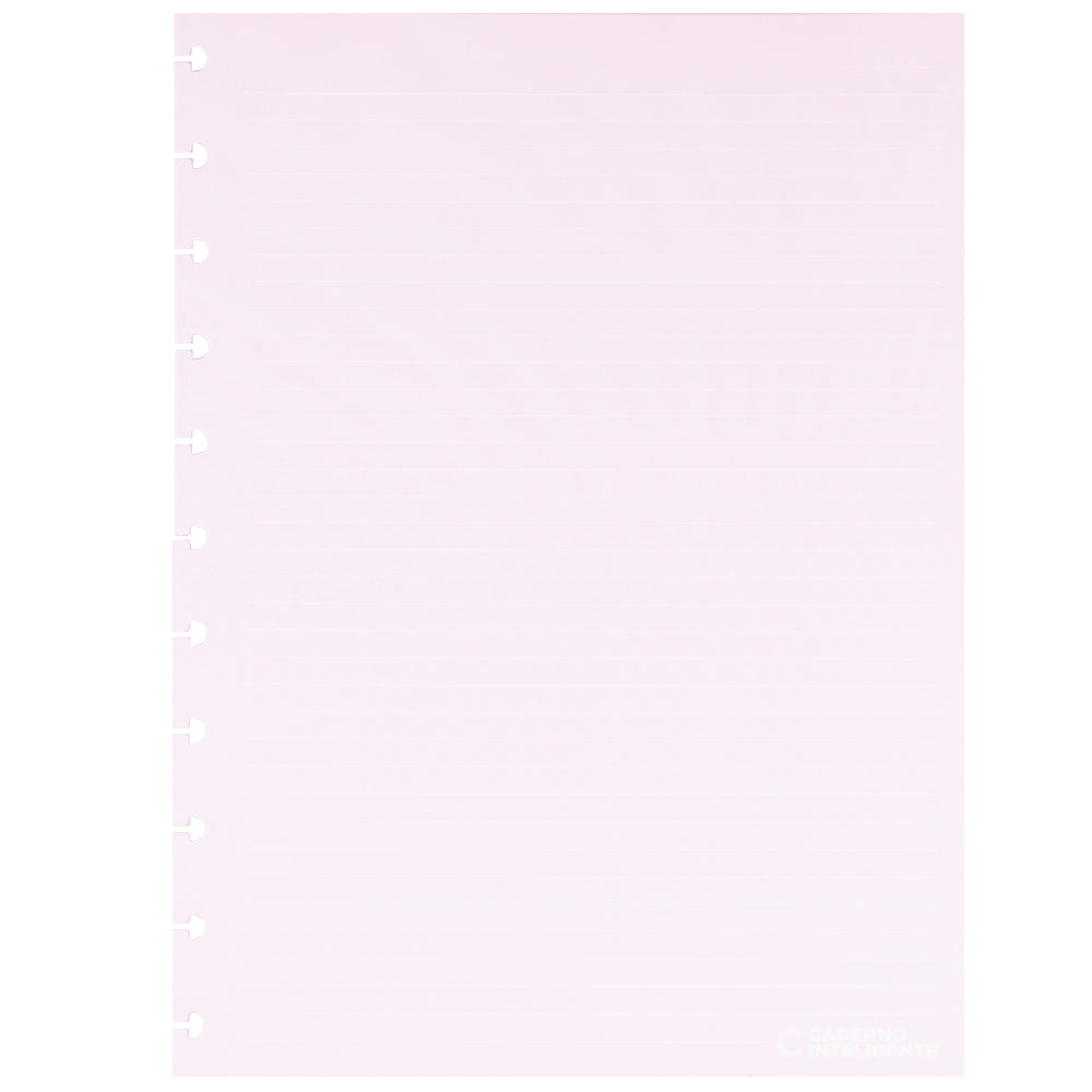 REFIL PAUTADO #PINKLOVER LINHAS BRANCAS - A5 90G
