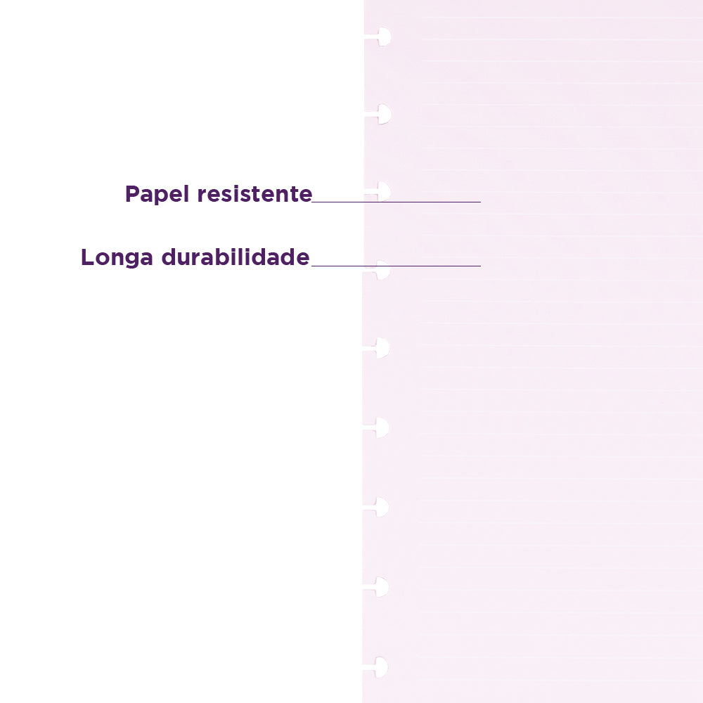 REFIL PAUTADO #PINKLOVER LINHAS BRANCAS - MEDIO 90G