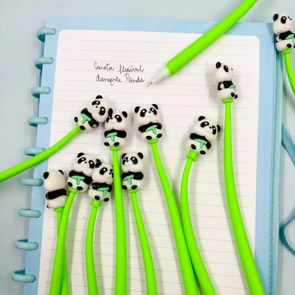 Caneta Flexível Dancante Panda