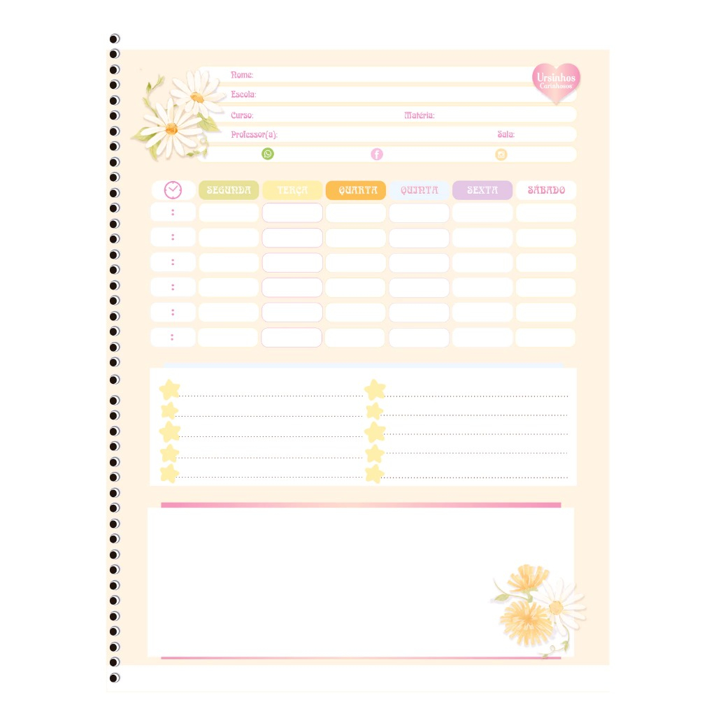 CADERNO COLEGIAL 10M 160F - URSINHOS CARINHOSOS