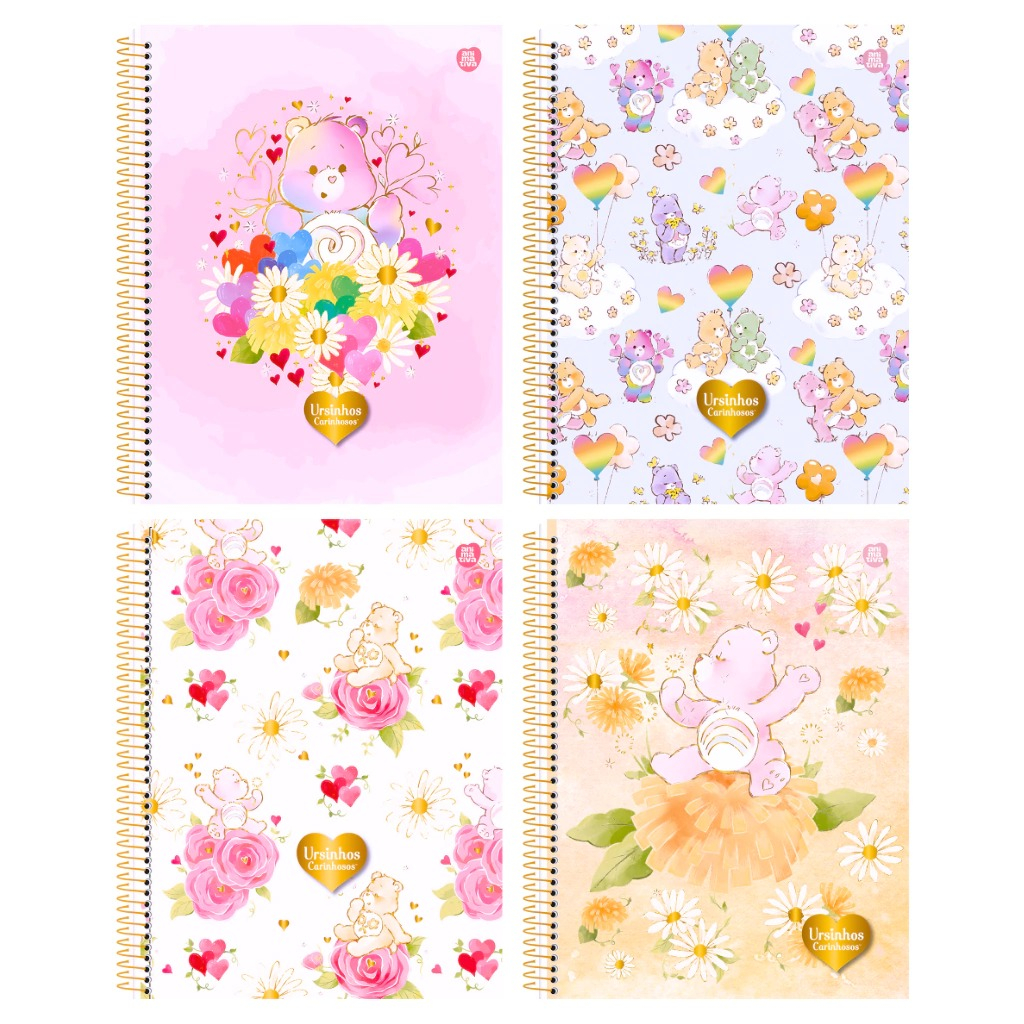 CADERNO COLEGIAL 10M 160F - URSINHOS CARINHOSOS