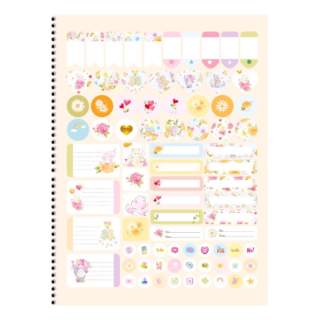 CADERNO COLEGIAL 10M 160F - URSINHOS CARINHOSOS