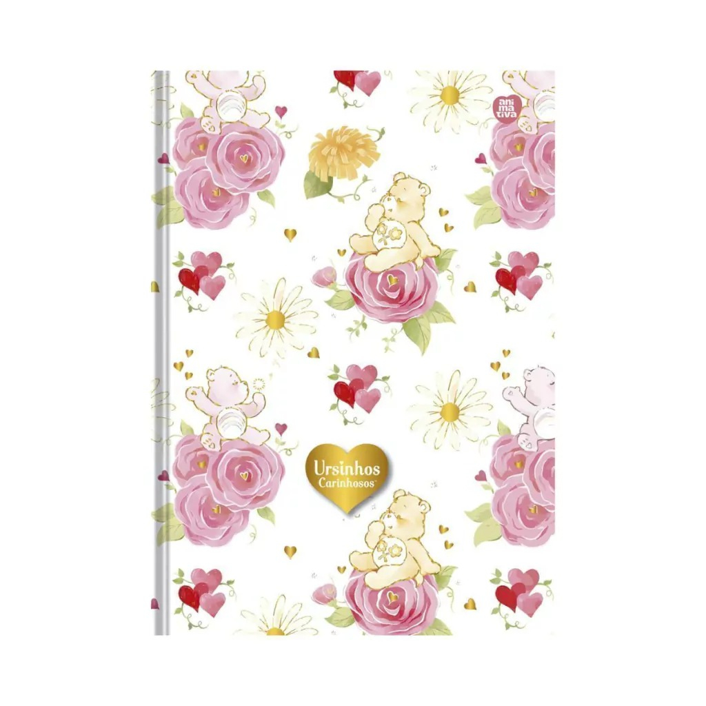 CADERNO COLEGIAL COSTURADO 160F - URSINHOS CARINHOSOS