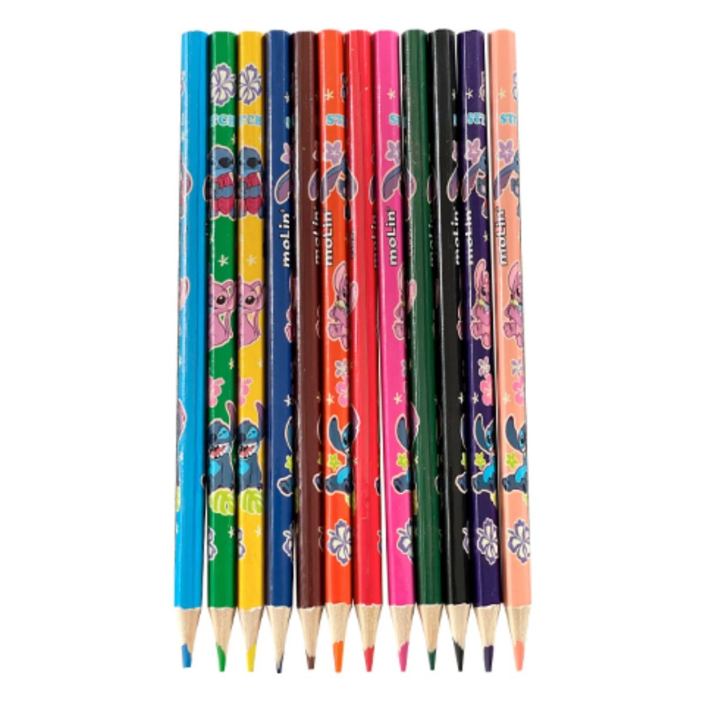 LÁPIS DE COR STITCH 12 CORES