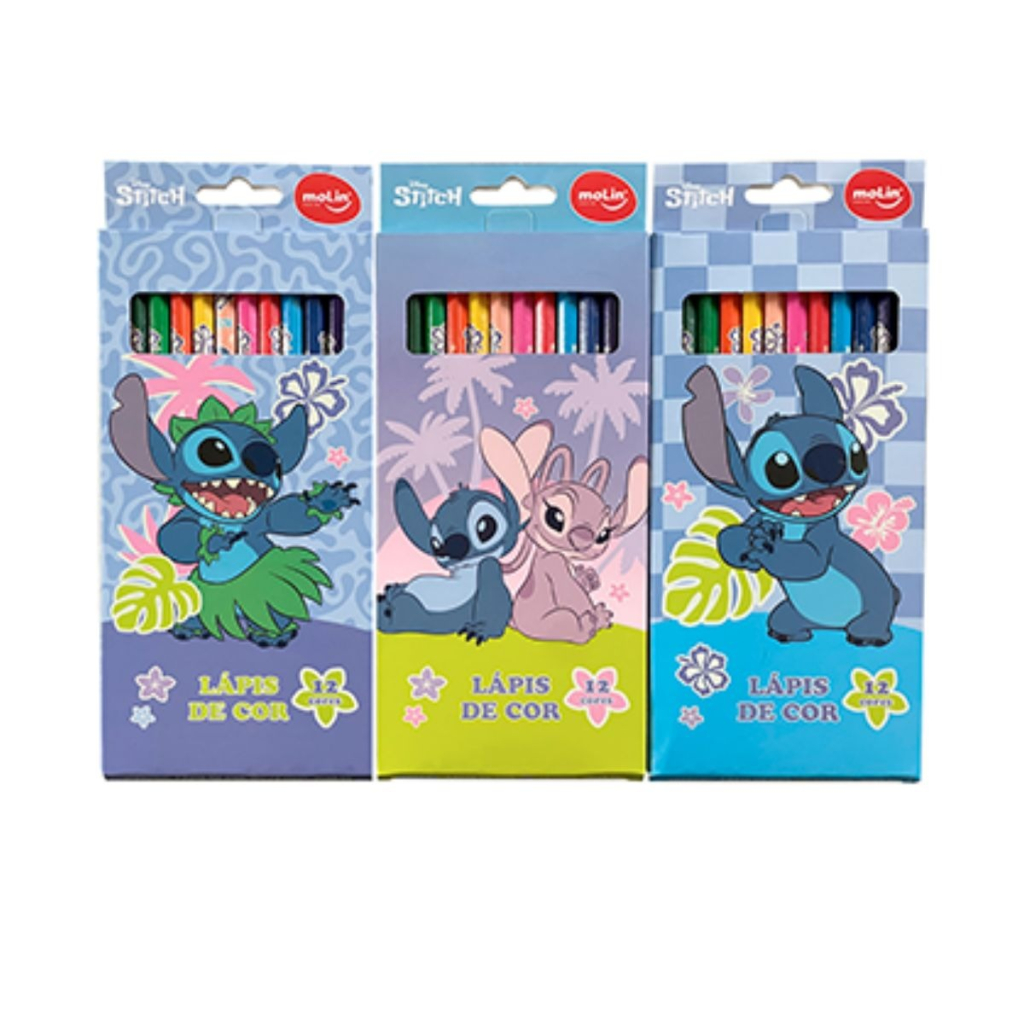 LÁPIS DE COR STITCH 12 CORES