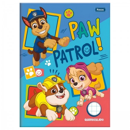 CADERNO QUADRICULADO 40F (1X1) - PATRULHA CANINA