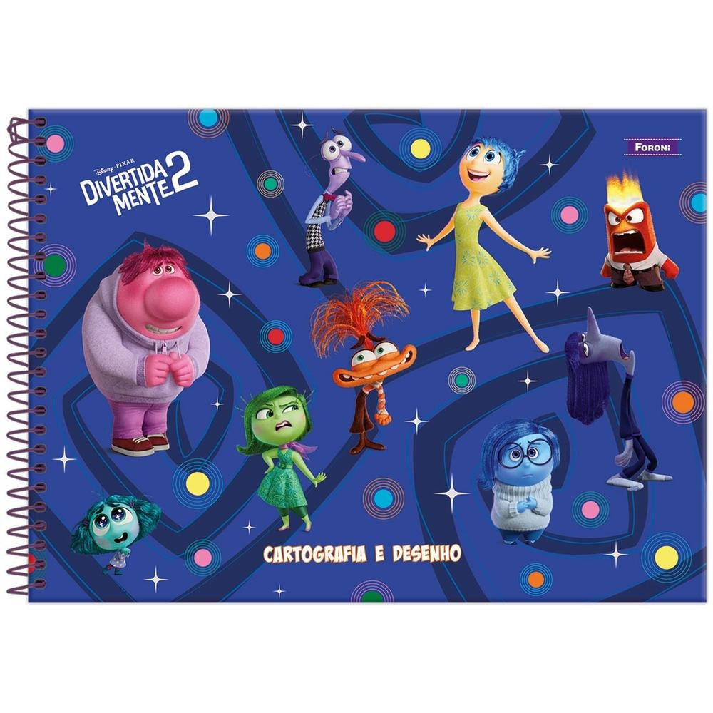 CADERNO CARTOGRAFIA E DESENHO 80F - DIVERTIDAMENTE