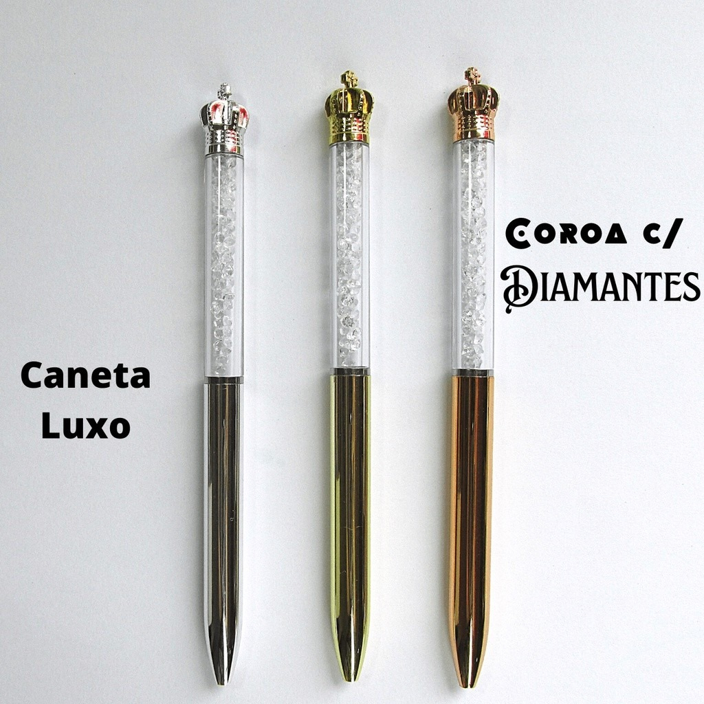 Caneta Luxo Metal Coroa