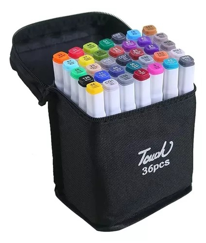 MALETA CANETINHAS PINTURA 2 PONTAS - 36 cores