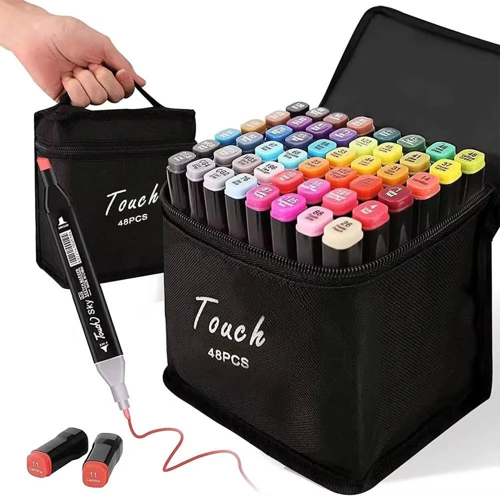 MALETA CANETINHAS PINTURA 2 PONTAS - 48 cores