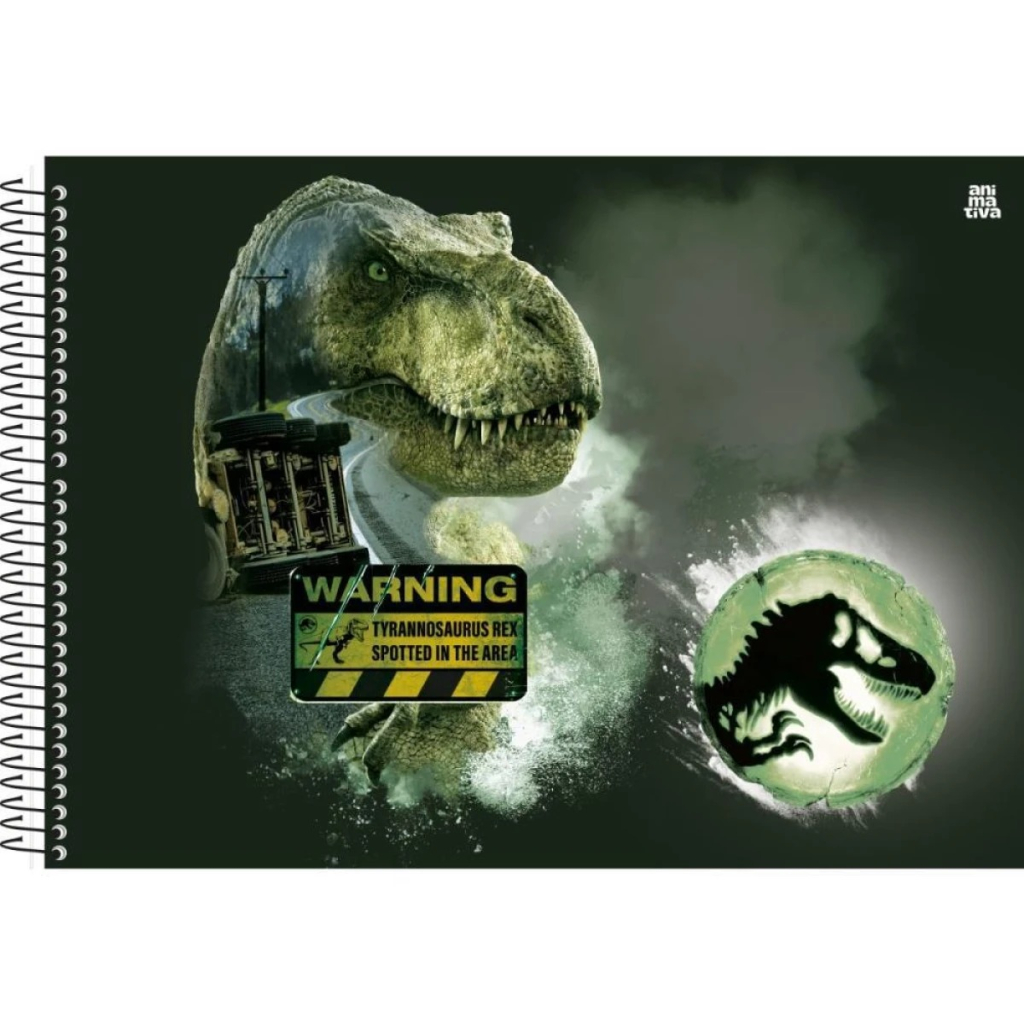 CADERNO CARTOGRAFIA E DESENHO 60F - JURASSIC WORLD