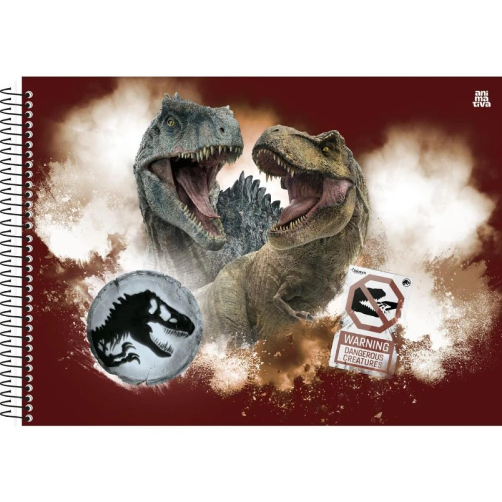 CADERNO CARTOGRAFIA E DESENHO 60F - JURASSIC WORLD