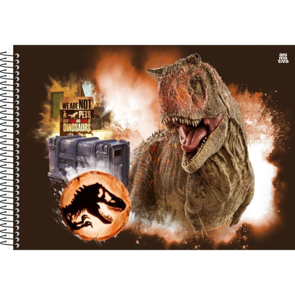 CADERNO CARTOGRAFIA E DESENHO 60F - JURASSIC WORLD